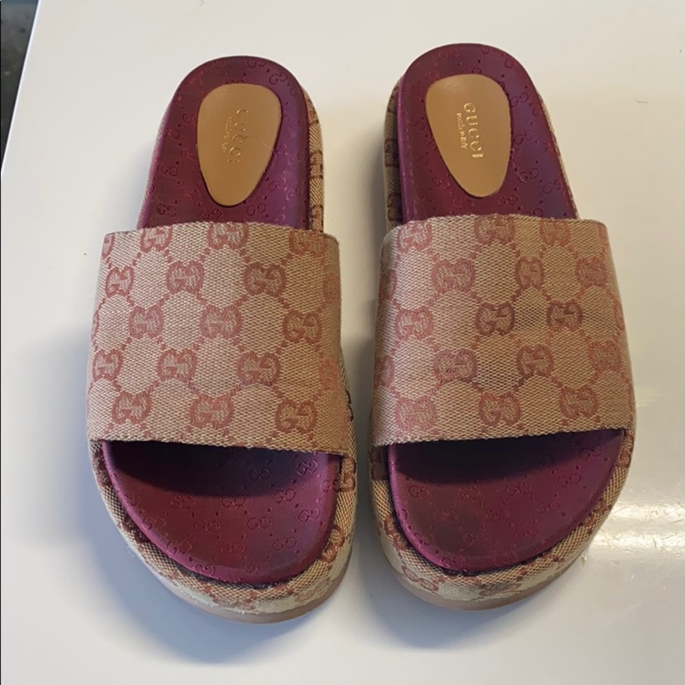 Gently worn Gucci slides